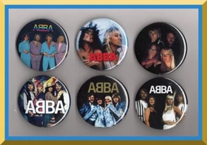 ABBA / 6 Assorted 56mm Badges - Set 3 - Fernando - Picture 1 of 2