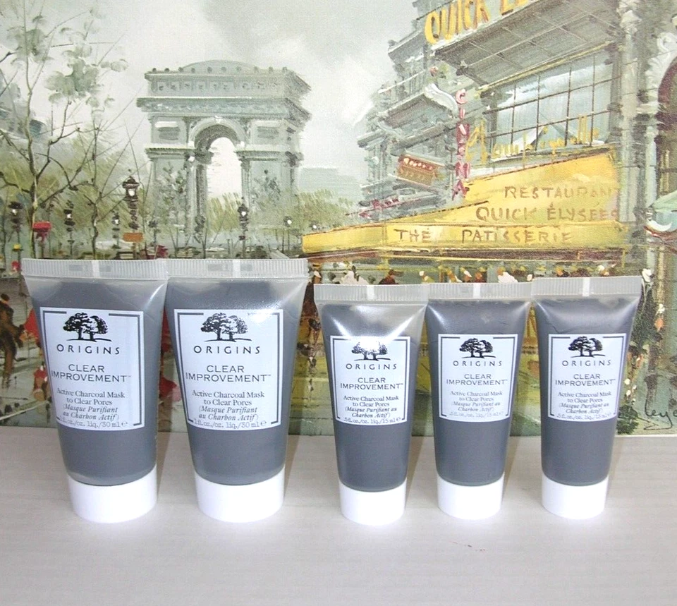 ORIGINS CLEAR IMPROVEMENT ACTIVE CHARCOAL MASK 2x 1 fl.oz. (30ml) + 3x 0.5 fl.oz - Image 1 of 1