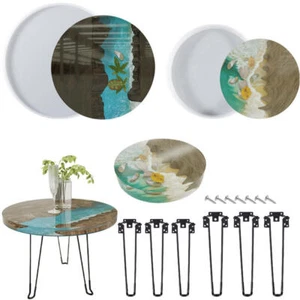 Hot Round Table Resin Casting Mold DIY Epoxy Silicone Making Crafts Making Mould - Picture 1 of 12