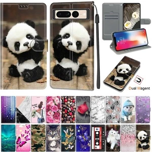 Phone Case For Google Pixel 6/6a/6 Pro/7/7 Pro Pattern Leather Wallet Flip Cover - Picture 1 of 169