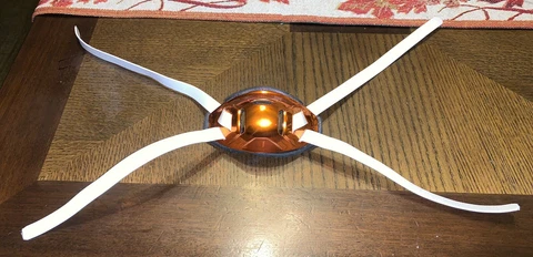 Auburn CHROME ORANGE Blem Riddell SpeedFlex Helmet CHINSTRAP Under Armour Decals Cover