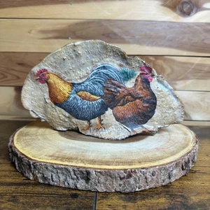 Gallos de hongos de hongos de hongo de colección decoupage en artista firmados 2000 - Imagen 1 de 7