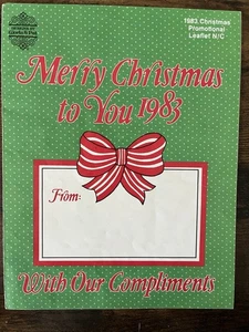 Merry Christmas to You 1983 - Gloria & Pat - Mini Cross Stitch Patterns - Picture 1 of 3