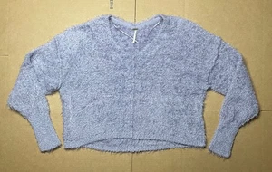 Suéter Free People XS Icing V para mujer tejido boucle difuso estrella caída - Imagen 1 de 9