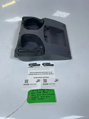 OEM 1998-2002 Dodge Ram 1500-3500 plegable tablero portavasos insertar gris niebla Foto 1 de 4
