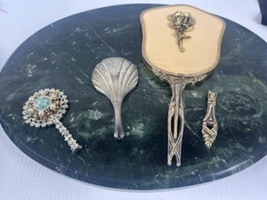 Lot of  3 Vintage Hand Mirrors – Ornate Vanity Decor – Hollywood Regency Style - Picture 1 of 24