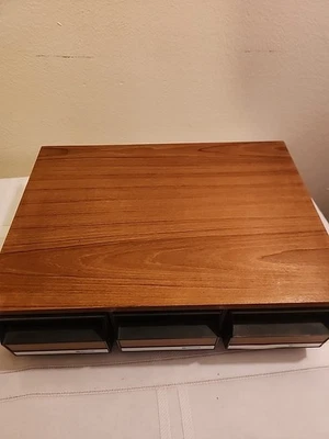 MusicMate Vintage 3 Drawer Cabinet Cassette Tape Holder Storage  - Holds 42 - Image 1 of 4