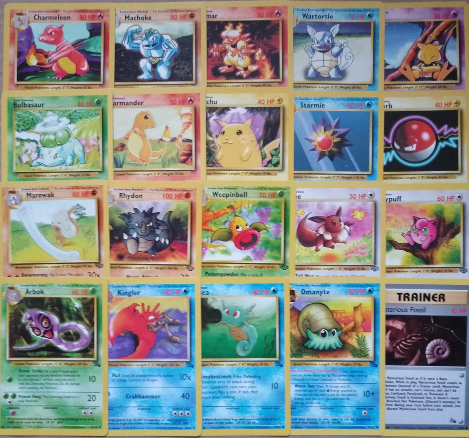 Pokémon WOTC Base Set Jungle Fossil cards 1999 Excellent condition - Image 1 of 1