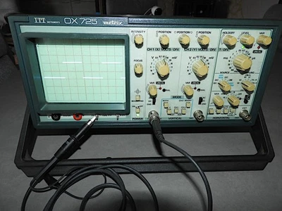 METRIX OX725 Oszilloskop 2-Kanal 20MHz mit Nachleuchtröhre und Komponententester - Bild 1 von 4
