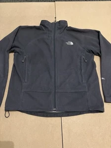 THE NORTH FACE Jacket Mens M Medium Grey Windwall Fleece Windbreaker Full Zip - Picture 1 of 15