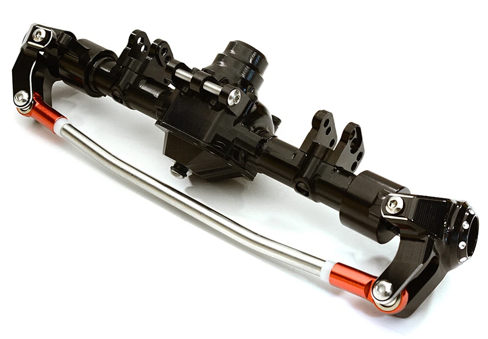 Integy Aluminum Complete Front Axle Housing Assembly : SCX10 II C27152BLACK - Image 1 of 1