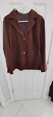 Elementz Blazer Sz XL Women Jacket Jacket Brown Unlined Long Sleeve  - Image 1 of 4