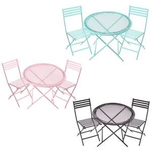 1:12 Scale Table Chair Set Dolls House Miniature Furniture Kit Garden Accessory - Picture 1 of 17