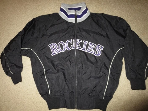 Colorado Rockies MLB Majestic Black Jacket Youth S SM 8 Cover