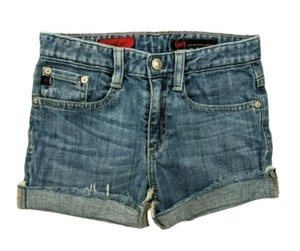 AG Adriano Goldschmied Jean Short Girls 7 Cut-off Angel Rhinestone Pocket Denim - Picture 1 of 8