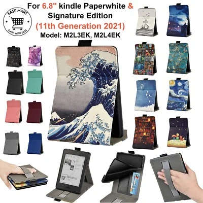Funda de pie para Amazon Kindle Paperwhite 11ª generación 2021 6,8"" cubierta de cuero PU Foto 1 de 4