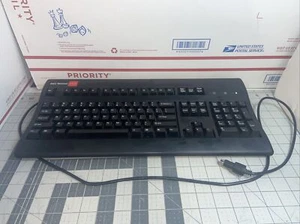 Black Vintage KeyTronic Lifetime LT Designer Wired Keyboard Ps/2 76474 - Picture 1 of 8
