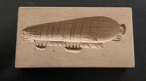 antikes Holzmodel Backmodel Plätzchenmodel Model Springerle Zeppelin Luftschiff - Picture 1 of 6