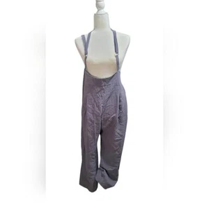 Allegra K Blue Cotton Overalls - Picture 1 of 7