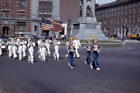 35Mm Slide 1940S Red Border Kodachrome Children's Marching Band City Scene