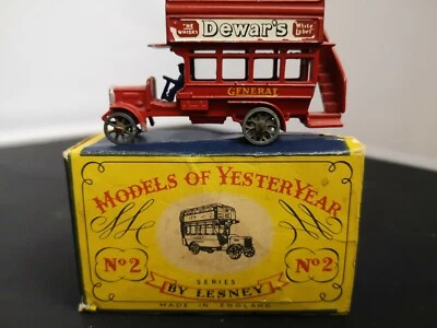 P28-MATCHBOX MODELS OF YESTERYEAR No2 'B' TYPE BUS AND BOX. - Image 1 of 4