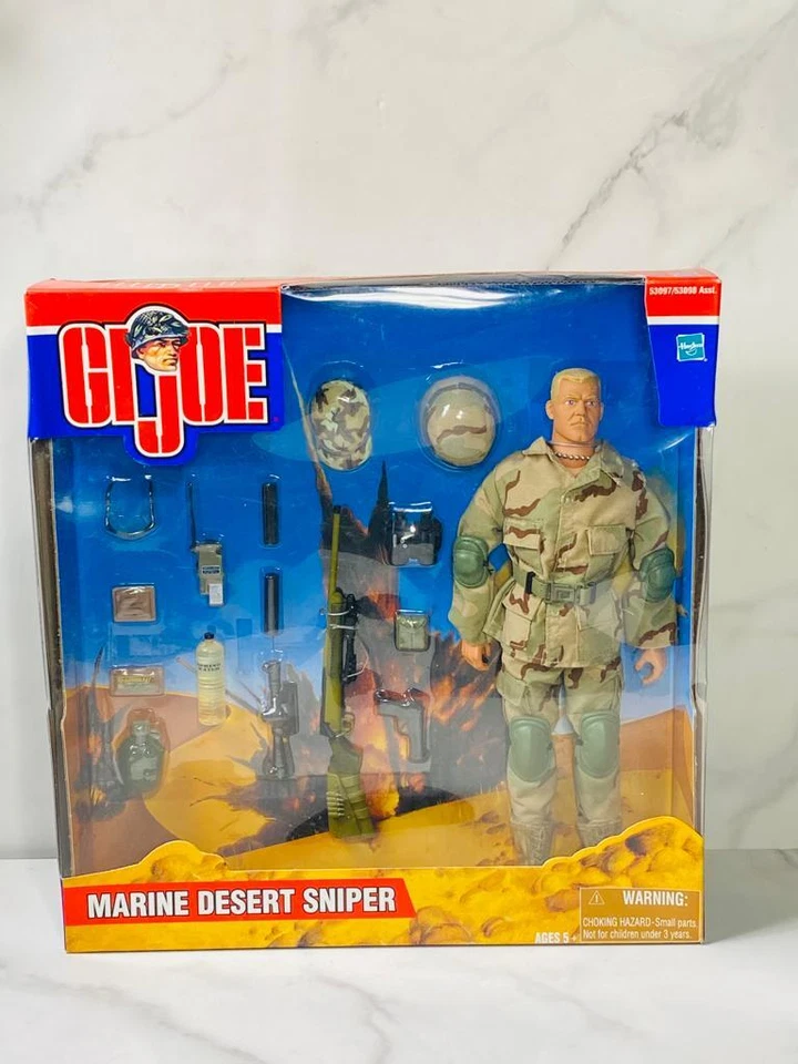 FIGURA HASBRO 1/6 12 PULGADAS GI JOE MARINA DESIERTO FRANCOTIRADOR SOLDADO MILITAR NUEVO EN CAJA Foto 1 de 4