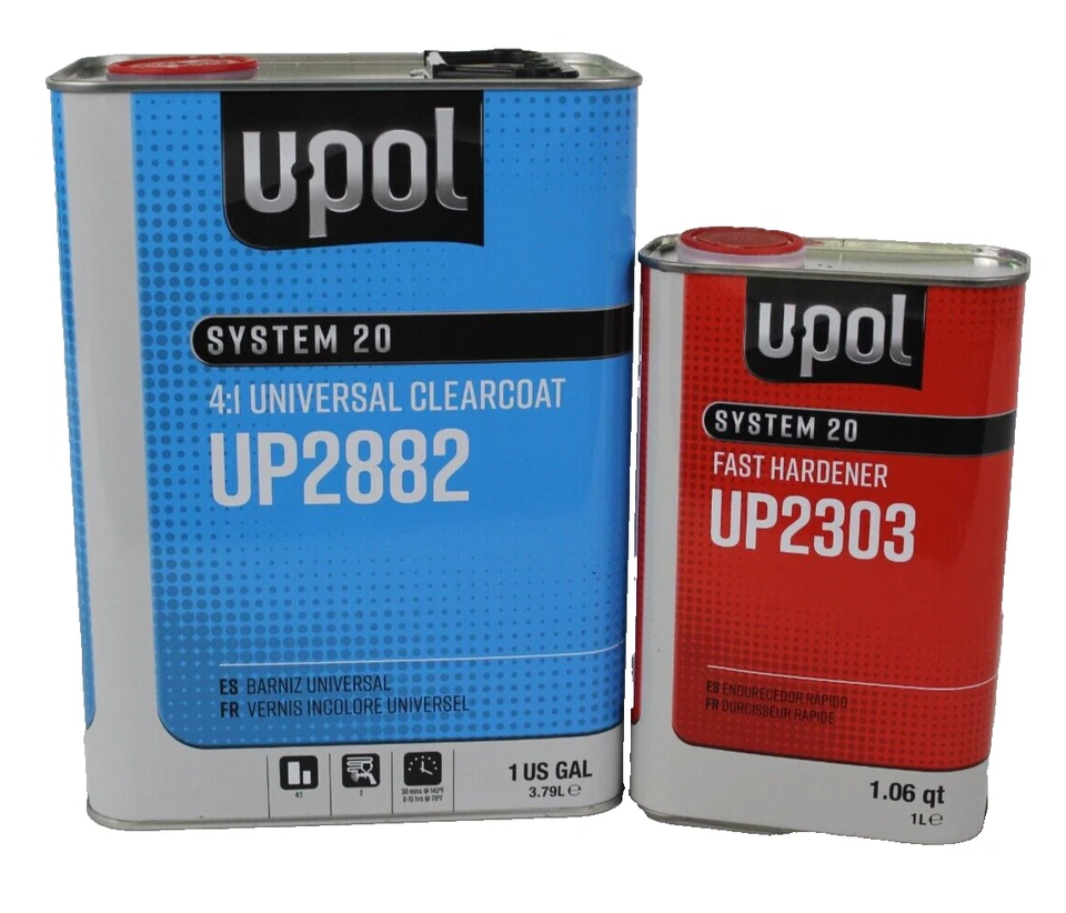 U-POL UP2882 Universal Urethane Clear Coat Gallon Kit W/ UP2303 Fast Hardener - Image 1 of 1