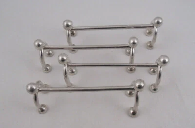 SET OF 4 STERLING SILVER KNIFE RESTS FIGURAL ANDIRON MEXICO - Image 1 of 4