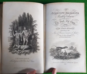 1823 THE SPORTING MAGAZINE or MONTHLY CALENDAR 12 PLATES VOL 62 HORSES HUNTING @ - Picture 1 of 20