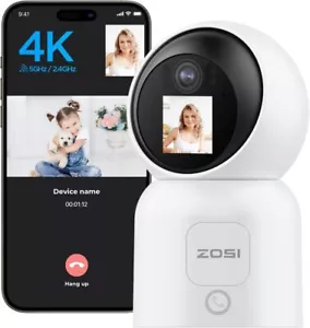ZOSI 4K Pan/Tilt Security Camera Indoor WiFi Camera,8MP Baby/Pet Dog Monitor - Picture 1 of 9