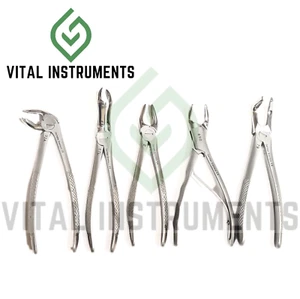 Dental Atraumatic Extracting Forceps Set of 5 Paediatric Surgical German Tools - Picture 1 of 1