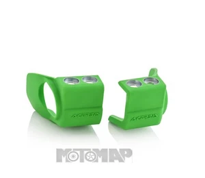 PROTEZIONE PIEDINI PIEDINO FORCELLA ACERBIS KAWASAKI KX F 450 2009 2018 VERDE - Foto 1 di 1