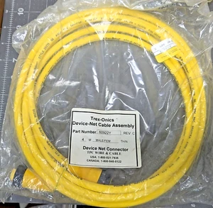 12ft Device Net Male/Female Patch Cord Trax-Onics Shielded 24/1PR, 22/1PR [A2S3] - Picture 1 of 8