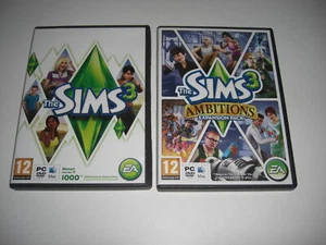 THE SIMS 3 Starter Pc DVD Rom Sims 3 b Base Game + AMBITIONS Expansion Pack - Picture 1 of 1