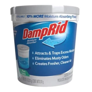DampRid 11 Oz Pure Linen Scent Moisture Absorber Refill Long Lasting Freshness - Picture 1 of 12