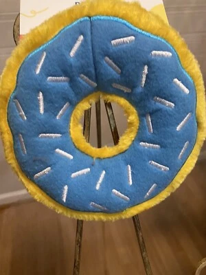 Zippy Paws No Stuffing Donutz Blueberry Squeaky High Quality Plush Dog Toy - Image 1 of 4