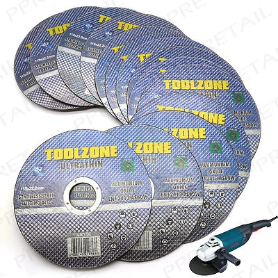 20 x Stainless Steel EXTRA THIN CUTTING METAL DISCS 4 1/2" 115mm Angle Grinder - Image 1 of 2