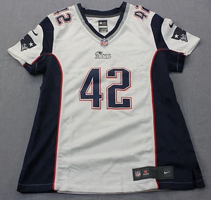 NIKE Official NFL OnField Boys New England Patriots White #42 Jersey Size M NEW - Picture 1 of 5