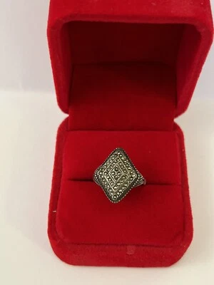 ANELLO ARGENTO PAVE’ DA DONNA VERO VINTAGE!!!! - Immagine 1 di 4
