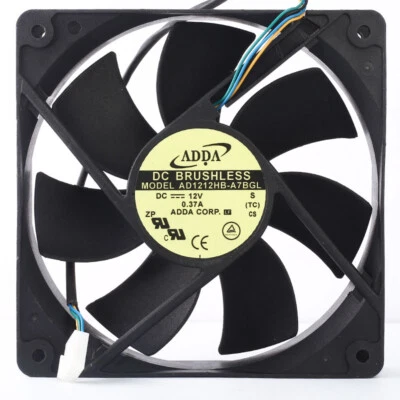 ADDA AD1212HB-A7BGL 12025 120*120*25mm DC 12V 0.37A 4pin PWM server cooling fan - Image 1 of 3