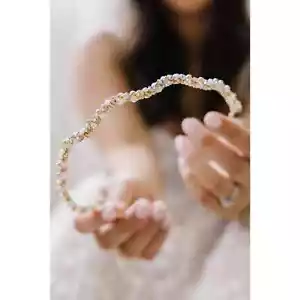 Meg Pearl Kristall Boho Stirnband Abschlussball Braut Kostüme Fee Feste - Bild 1 von 3