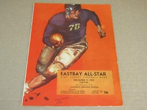 Eastbay All Star High School Football Game Program Dec 9, 1939 CA Memorial - Picture 1 of 7