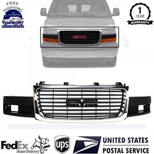 New Front Grille Chrome Shell For 2003-2023 GMC Savana Van GM1200532 84689071 - Picture 1 of 7