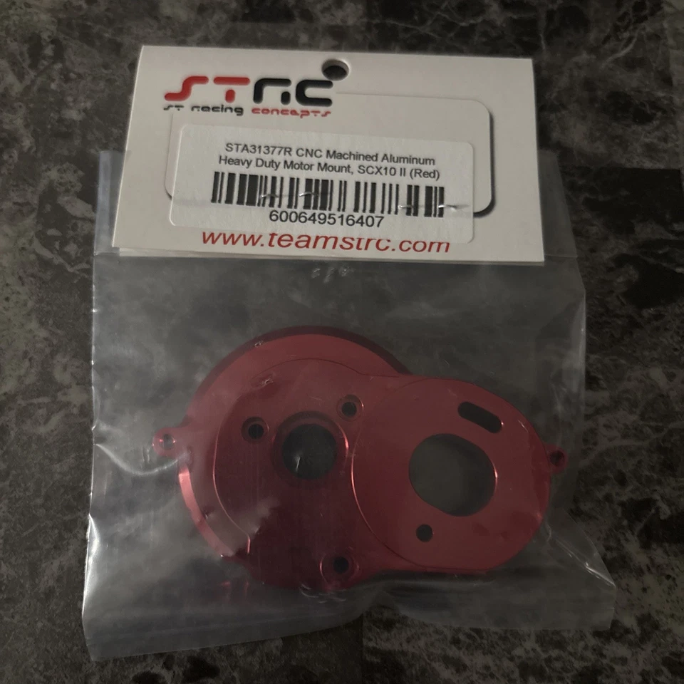 (B1) NEW STRC Aluminum Heavy Duty Motor Mount Red for SCX10 II - Image 1 of 1