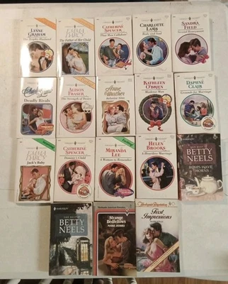 Lot of 18 Vintage Harlequin Presents Paperback Books. Romance Novel - Image 1 of 4