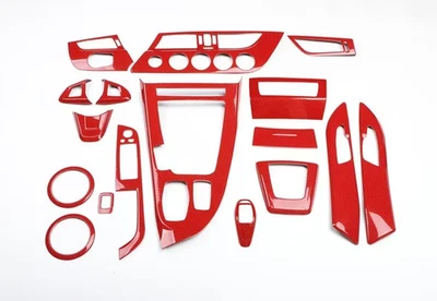 17PCS Red Carbon Fiber Car Interior Kit Cover Trim For BMW Z4 2009-2015 - Image 1 of 4