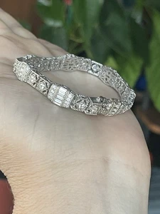 JUDITH RIPKA 925 SILVER CZ BRACELET - Picture 1 of 11