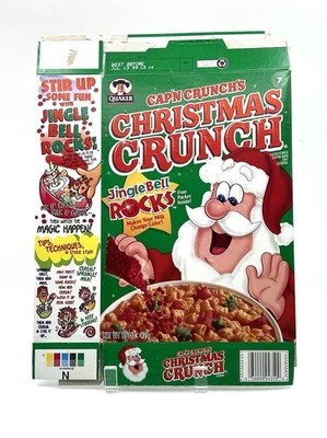 1998 Cap'n Crunch Christmas Crunch 麦片盒 - Jingle Bell Rocks — 第 1/2 张图片