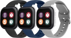 3 Pack Bands Compatible with Gizmo Watch Band Black+Navy Blue+Gray  - Afbeelding 1 van 5