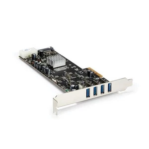 Startech.Com 4 Port Quad Bus Pcie Usb3 Card With Uasp - Afbeelding 1 van 1